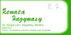 renata hagymasy business card