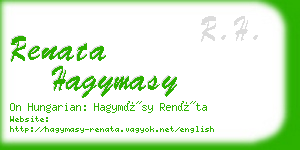 renata hagymasy business card